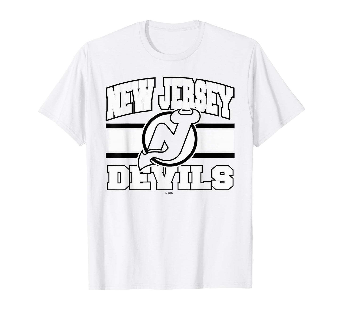 New Jersey Devils Stripe Red Officially Licensed T-Shirt