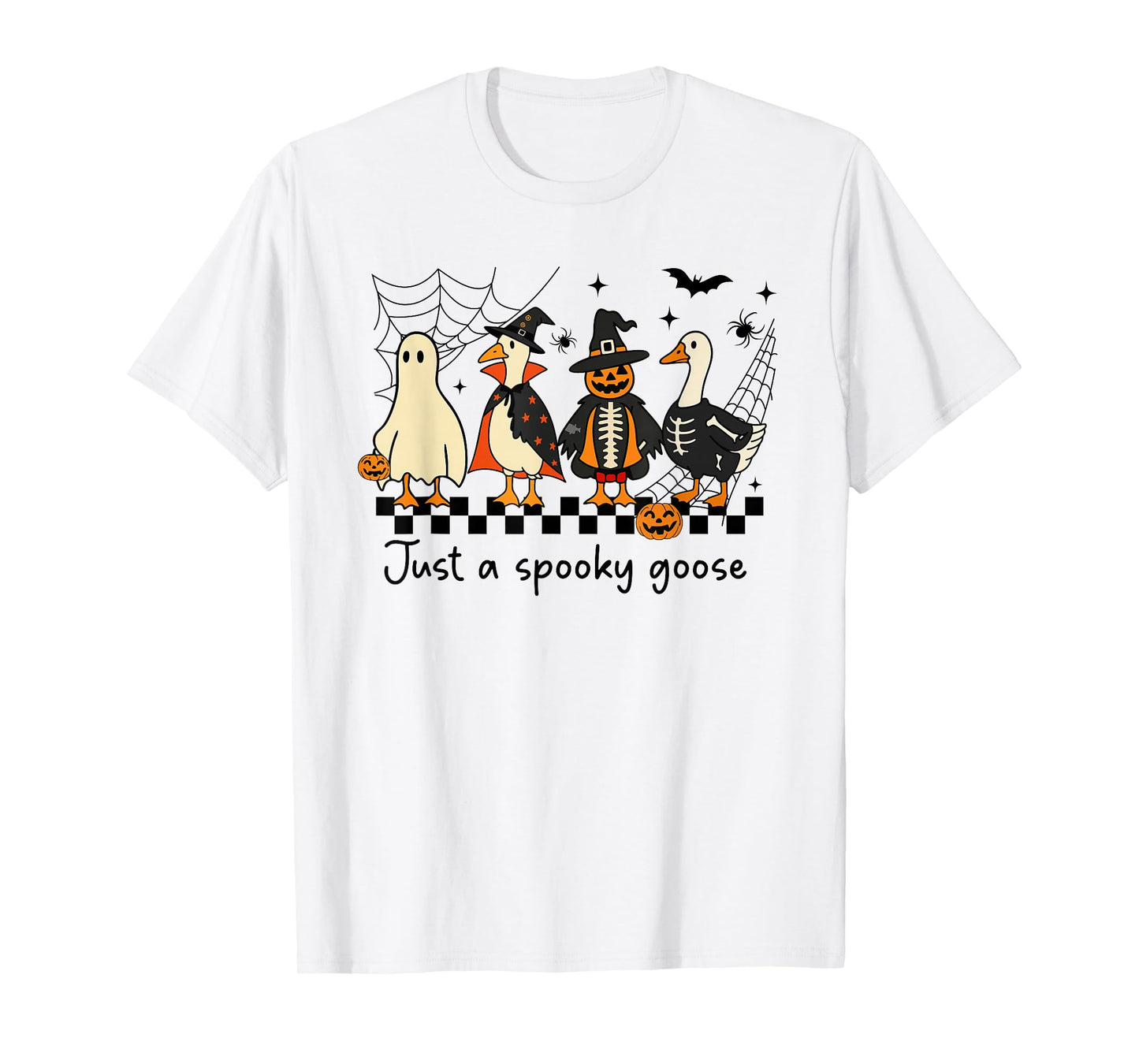 Just A Spooky Goose Halloween Silly Goose Funny Halloween T-Shirt