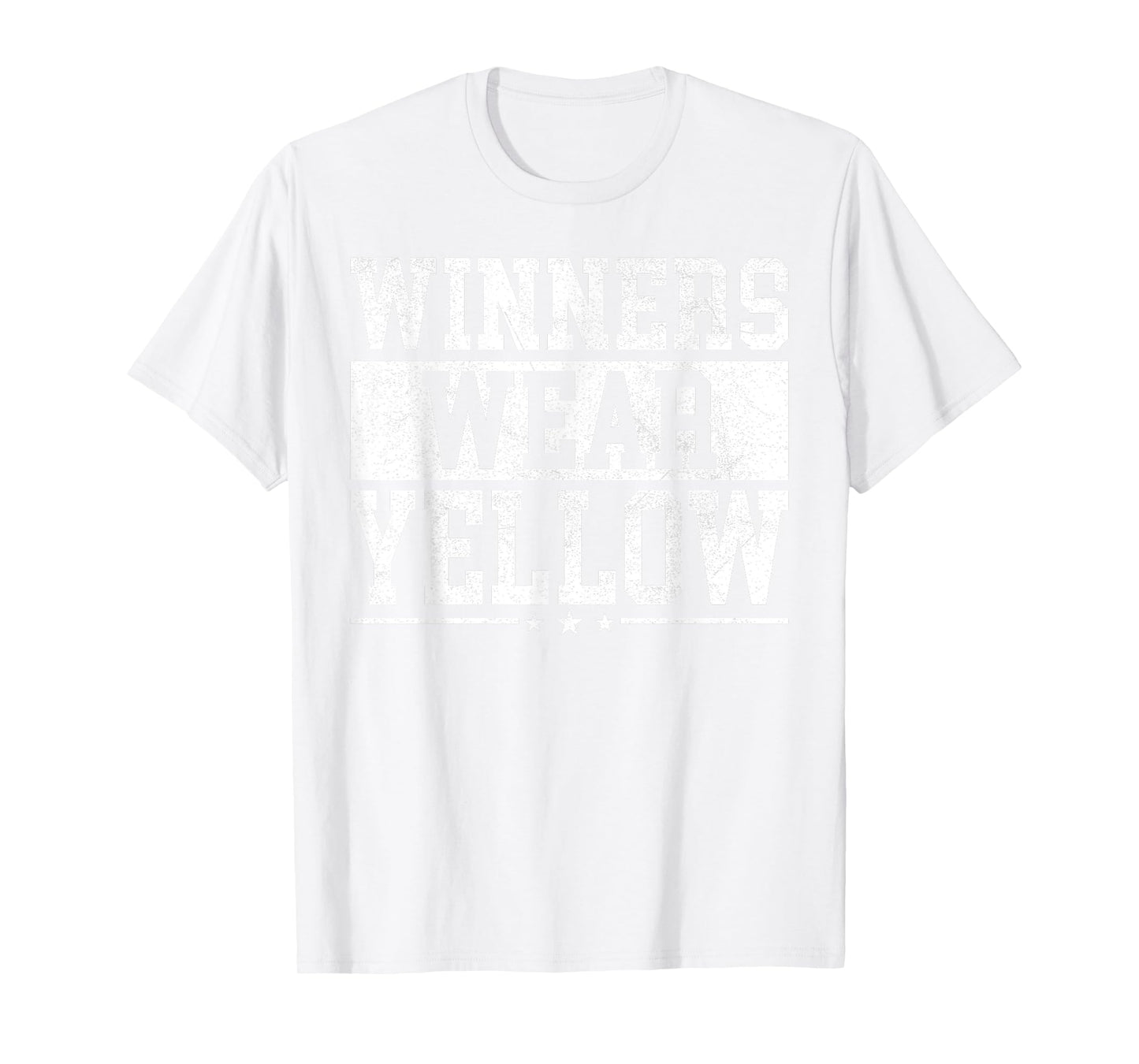Winners Wear Yellow Color War Camp Spirit Game Team Wear T-Shirt
