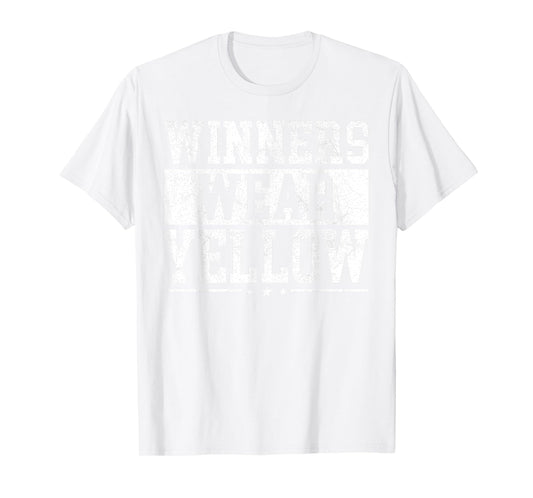 Winners Wear Yellow Color War Camp Spirit Game Team Wear T-Shirt