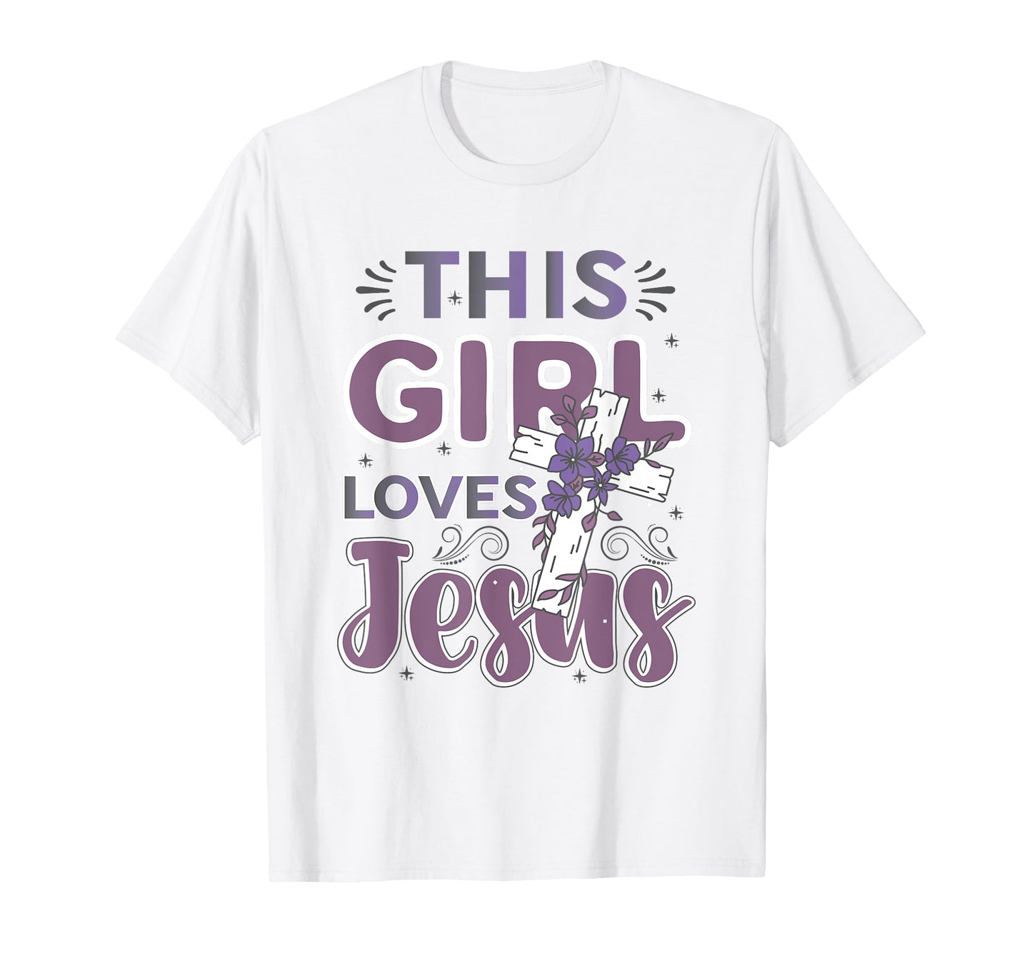 This Girl Loves Jesus Cute Christian Girl Jesus T-Shirt