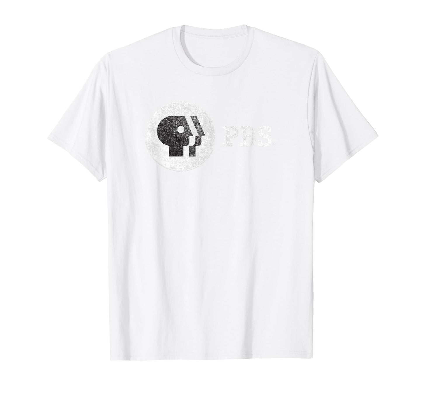 PBS Vintage Round White Logo Public Broadcasting Service T-Shirt