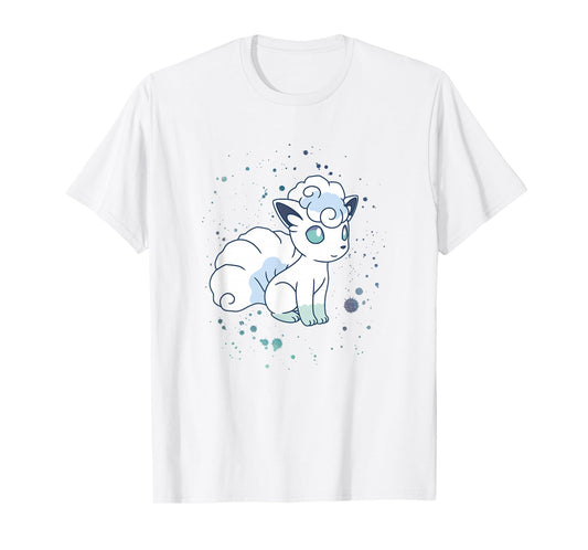 Pokémon Alolan Vulpix Winter Watercolor Portrait T-Shirt