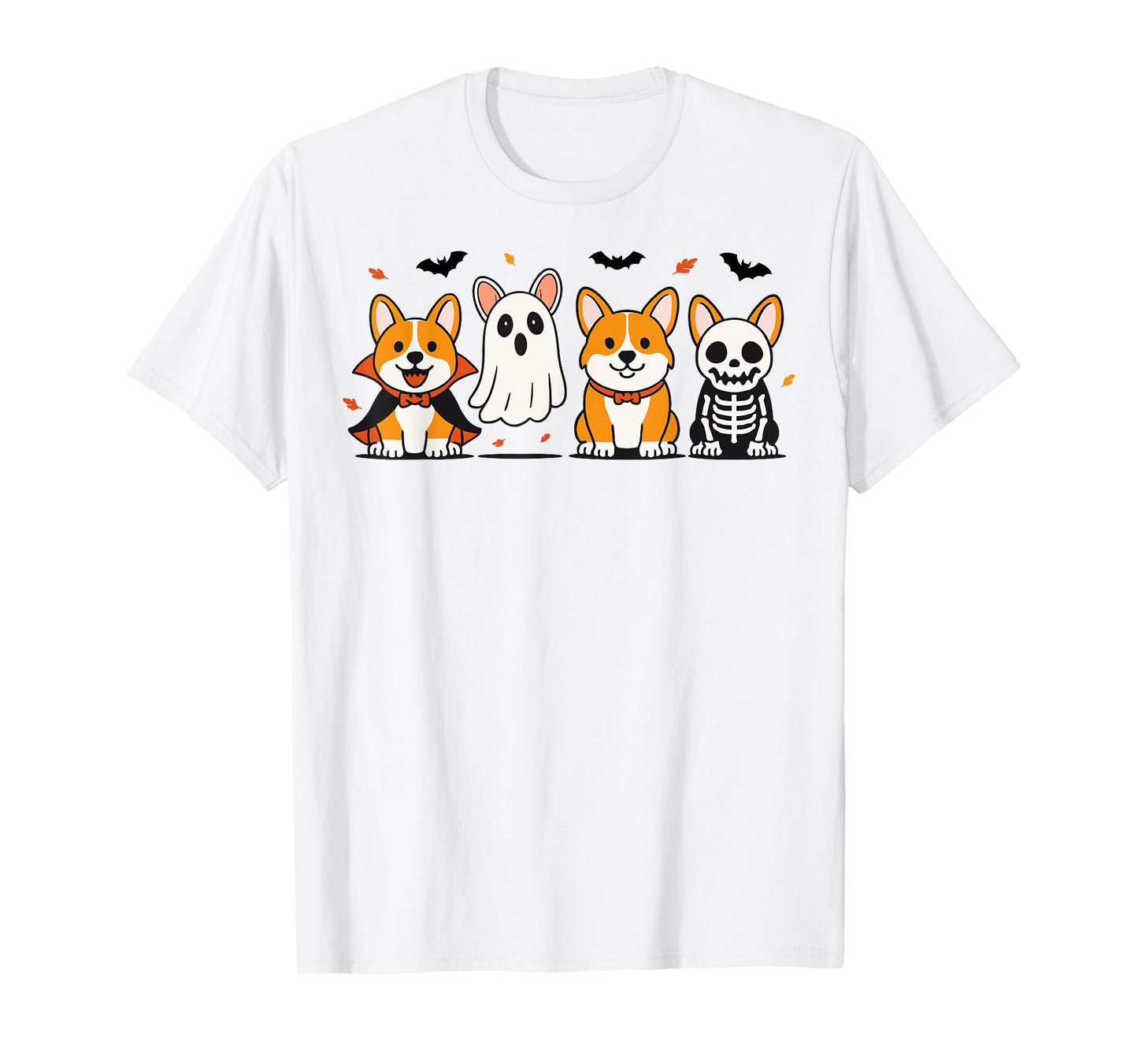 Corgi Dog Halloween Ghost Corgi Dogs Fall Autumn Pumpkin T-Shirt