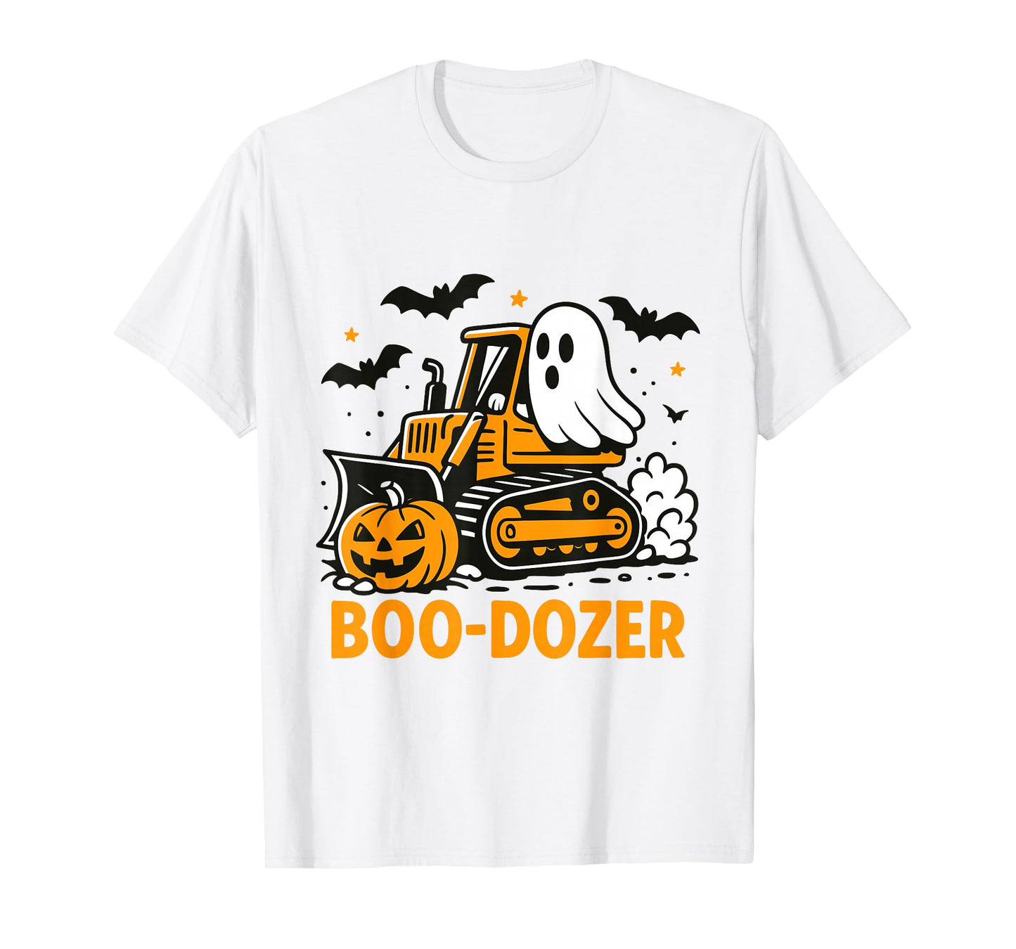 Funny Halloween Boo-Dozer Ghost Trucks Costume Party Kids T-Shirt