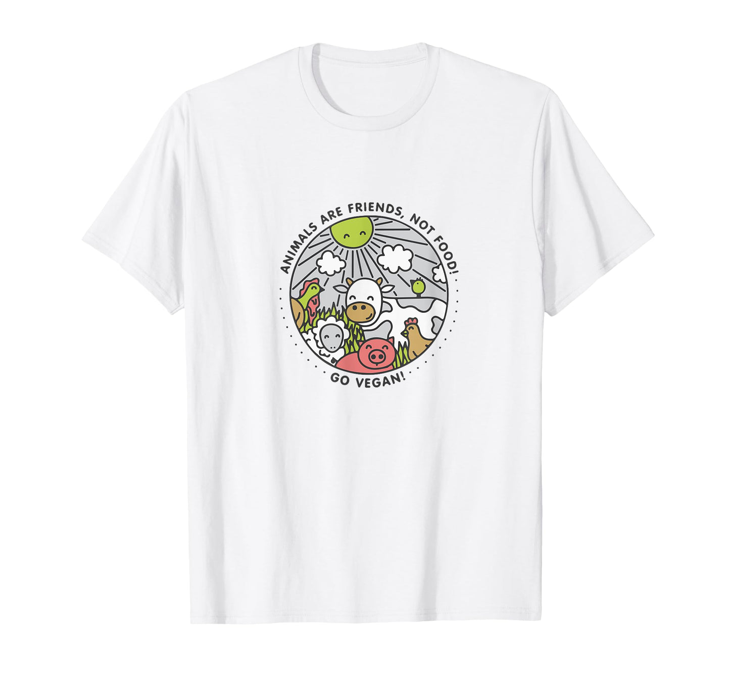 Animals Are Friends Not Food T-Shirt Vegan Shirt T-Shirt