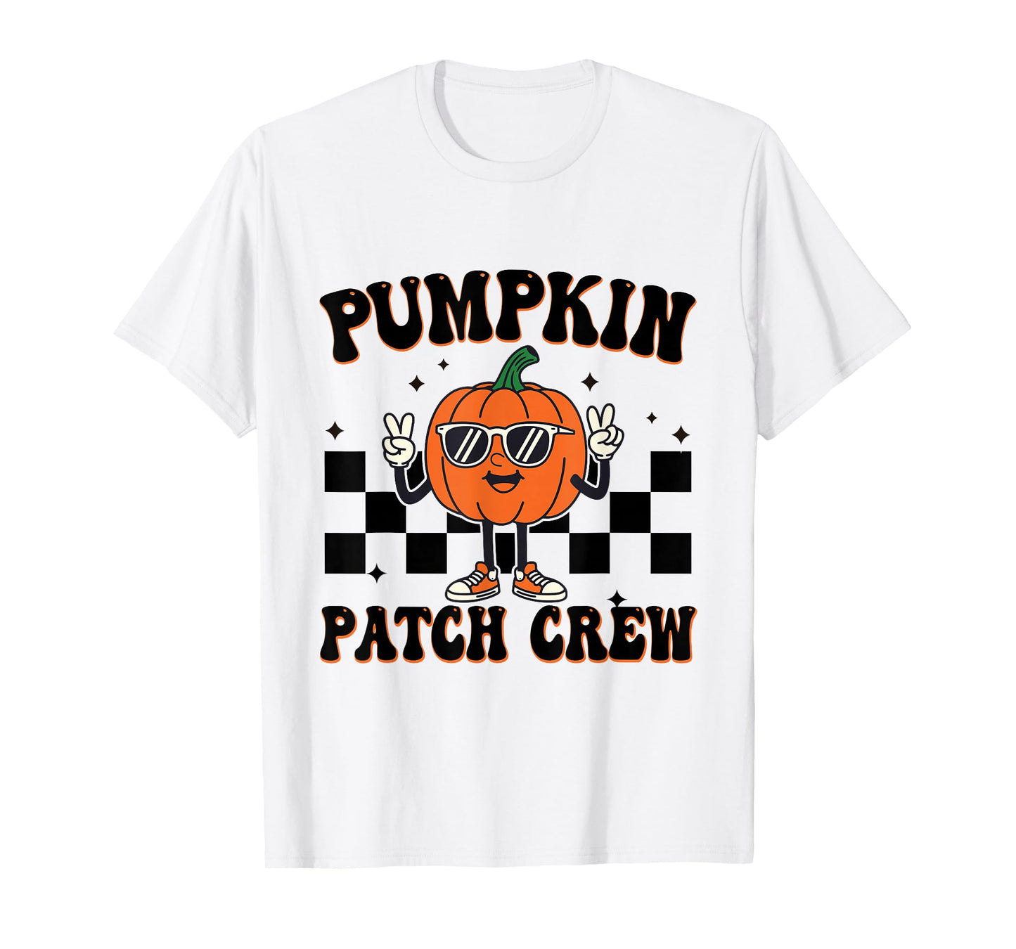 Pumpkin Patch Crew Matching Family Halloween Groovy T-Shirt