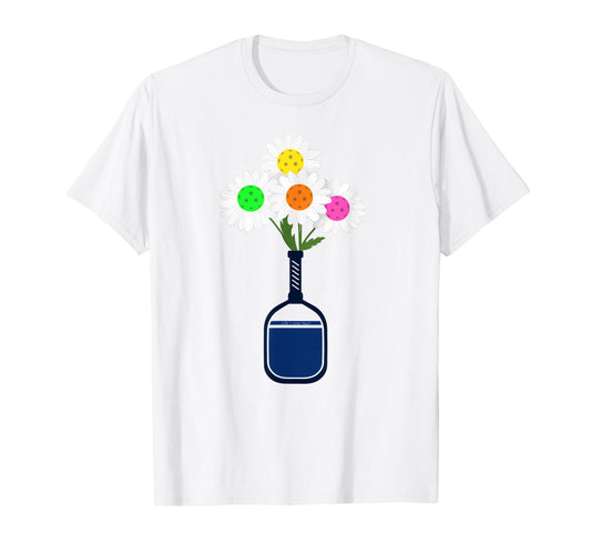 Pretty Pickleball Flowers in Paddle Vase - Pickleball T-Shirt
