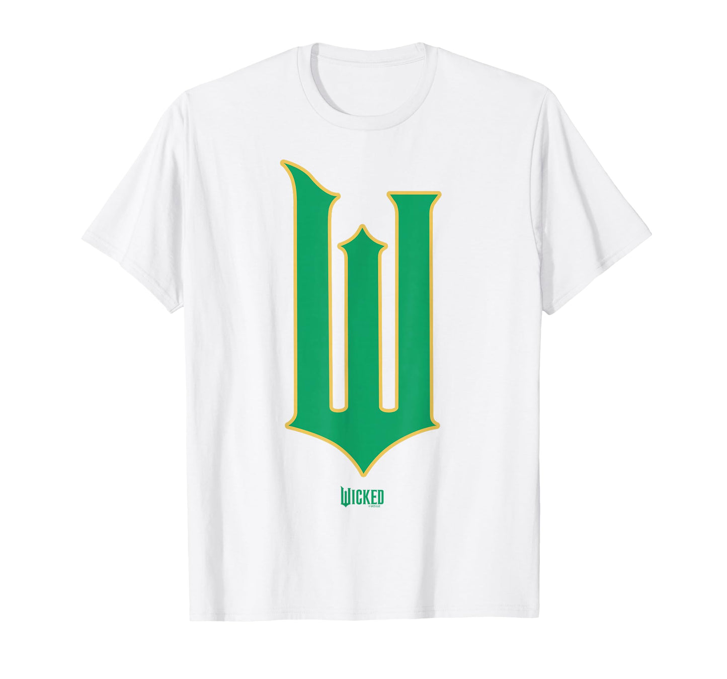 Wicked Movie W Logo Green Goes Good With Pink T-Shirt