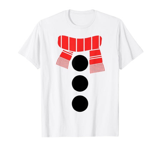 Snowman Shirt Adult Kids Men Women White Snowman Costume T-Shirt
