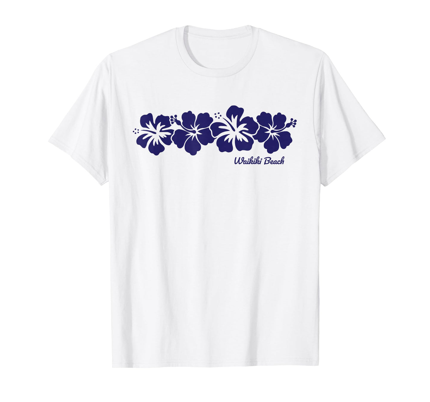 Waikiki Beach Hawaii Hibiscus Flower Souvenir Mens Womens T-Shirt