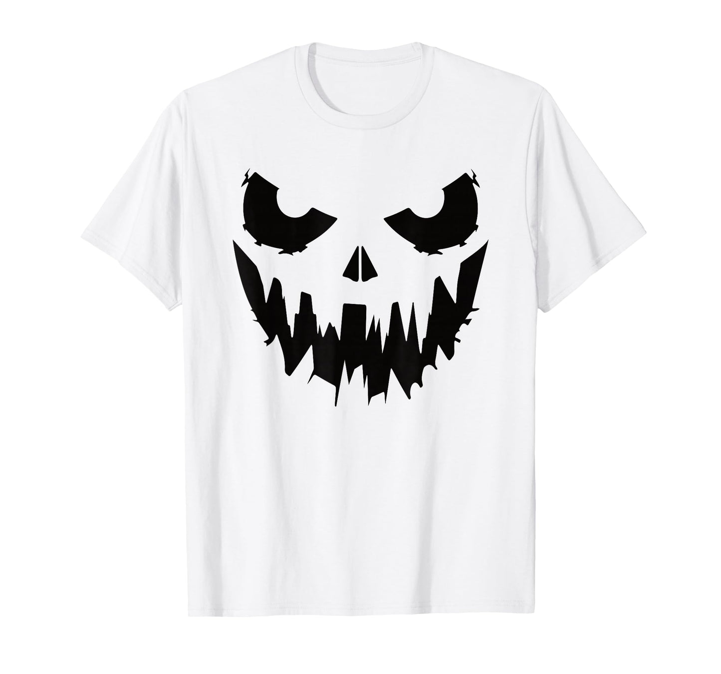 Scary Pumpkin Face Jack O Lantern Halloween Men Women Kids T-Shirt