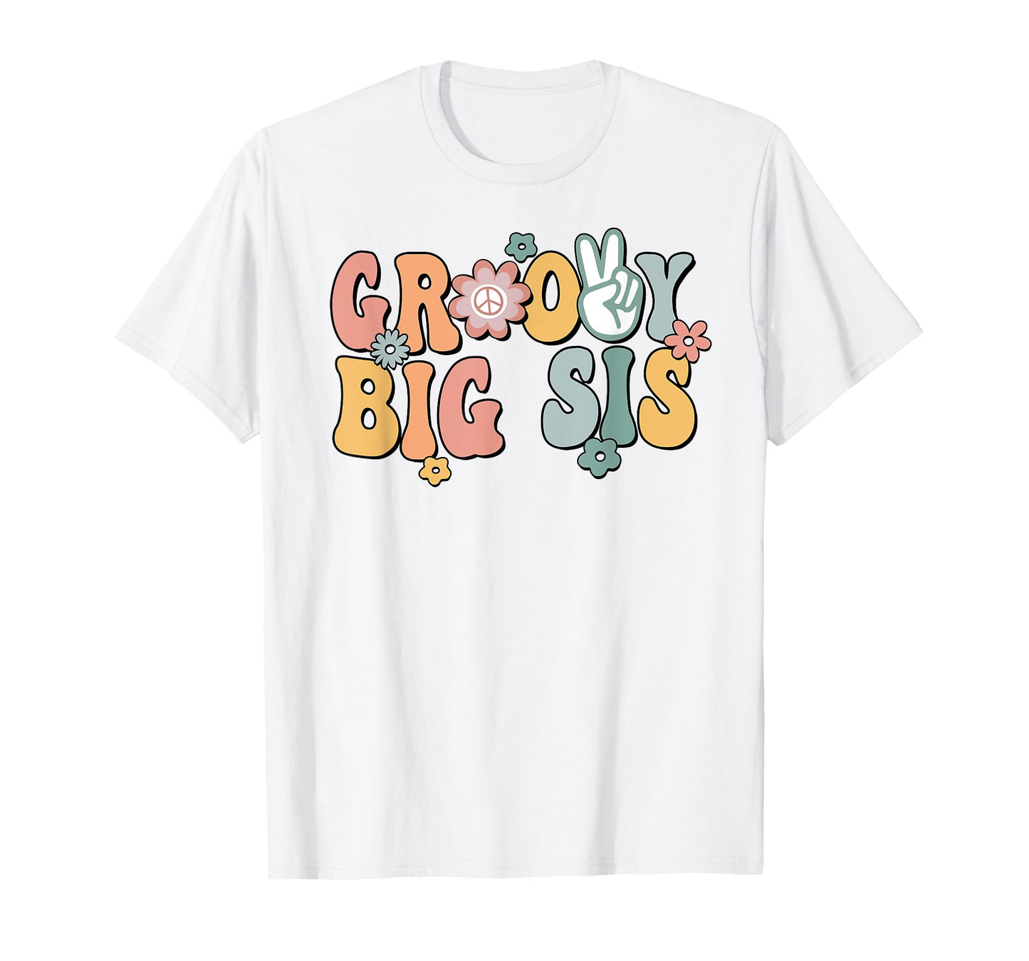 Groovy Big sis Retro Sister Matching Family 1st Birthday T-Shirt