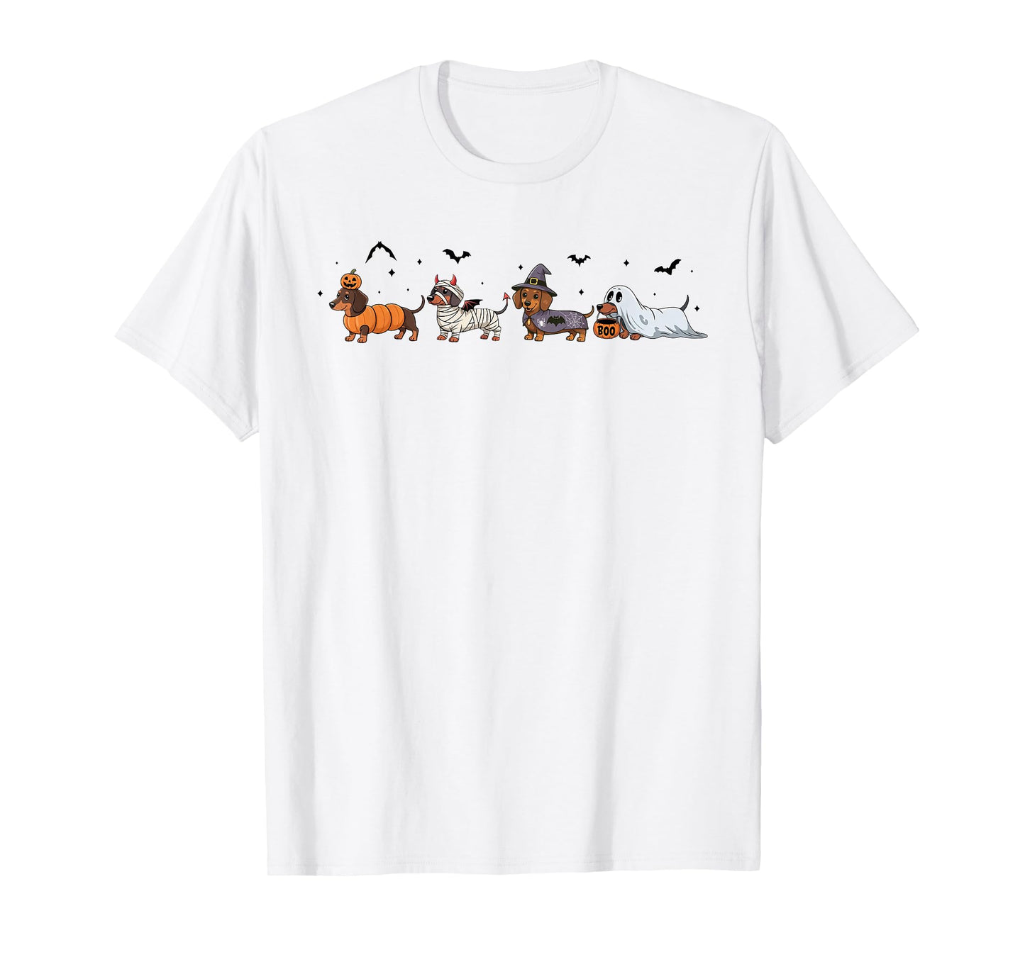 Weiner Dog Witch Happy Halloweenie Cute Halloween Dachshund T-Shirt