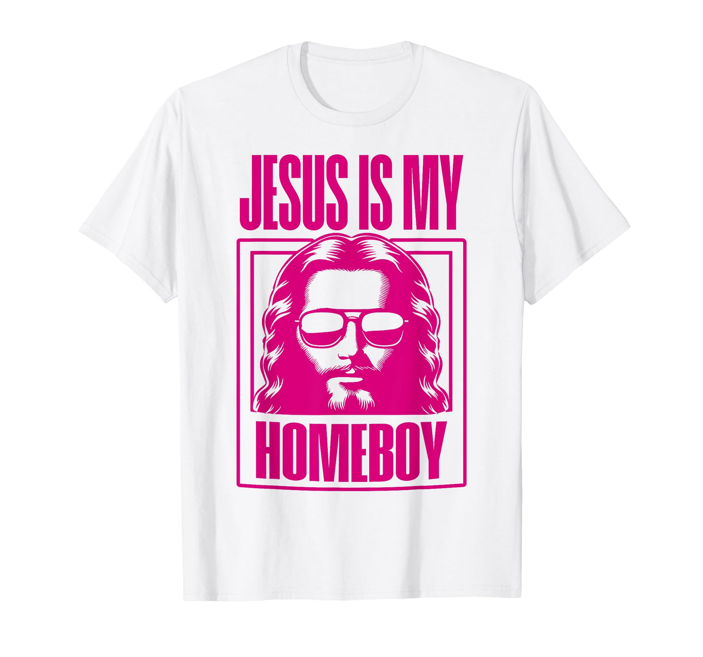 Cool Christian Faith Apparel Jesus Is My Homeboy Unisex-Adult Christian Theme T-Shirt Blue Small Modern Printed Round Neck Short Sleeve T-Shirt
