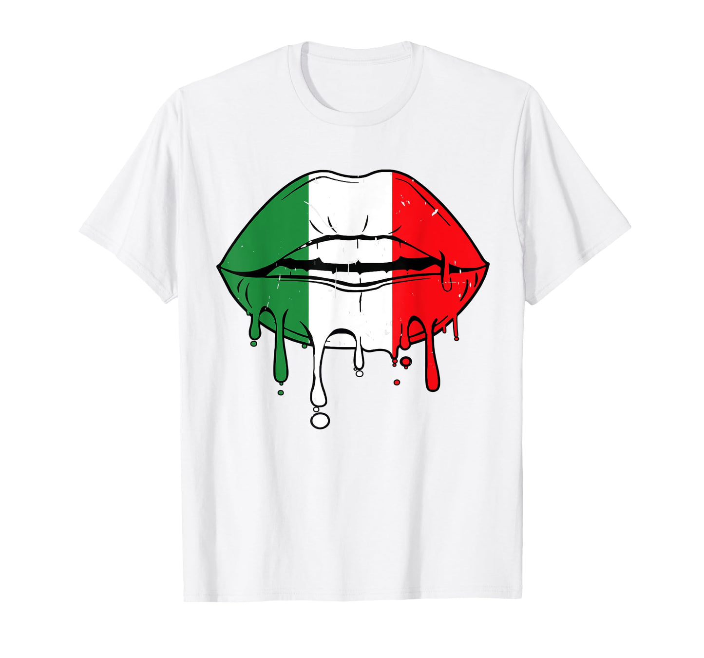 Cinco De Mayo Outfit Women Men Sexy Lip Mexican Flag Funny T-Shirt