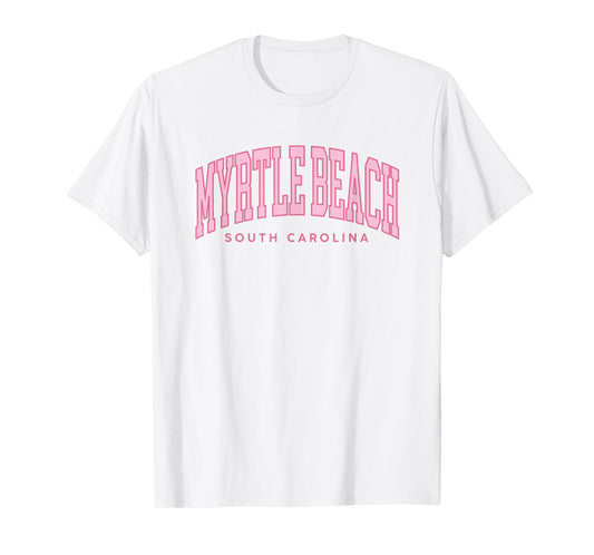Retro Myrtle Beach South Carolina beach womens girls summer T-Shirt