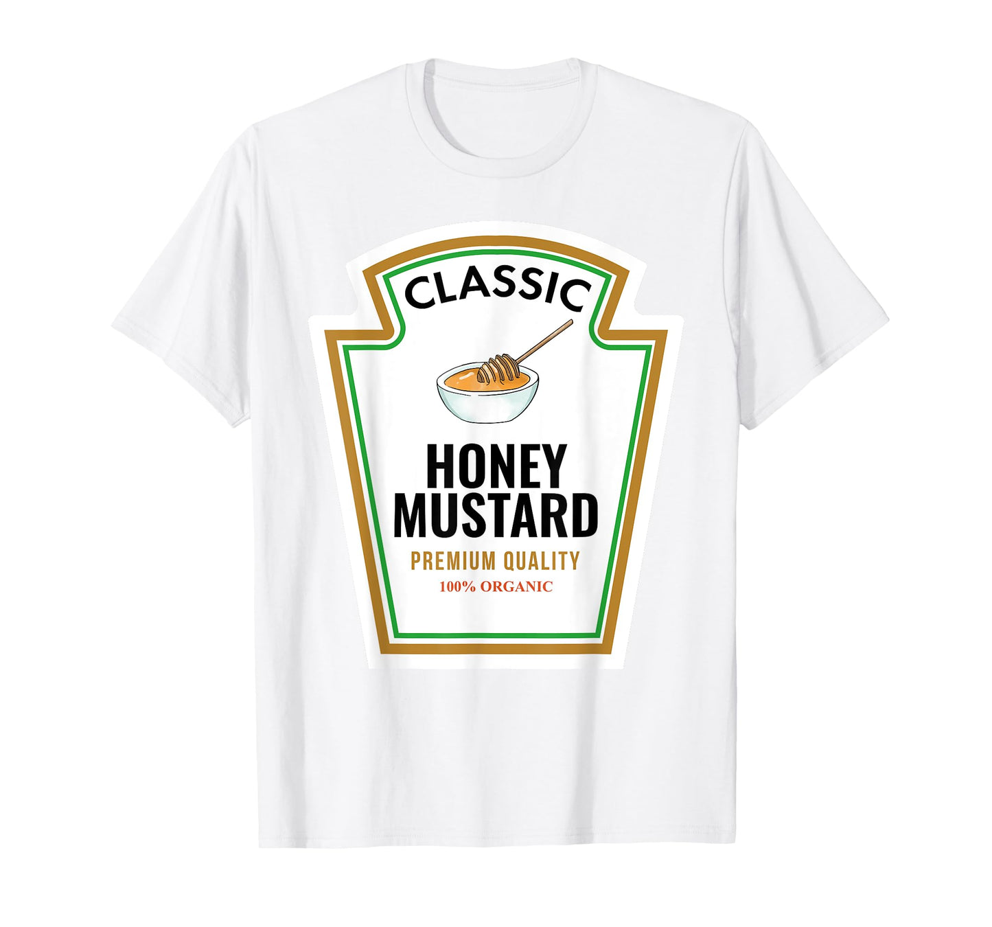 Classic Honey Mustard Label Design Organic Condiment Lover T-Shirt