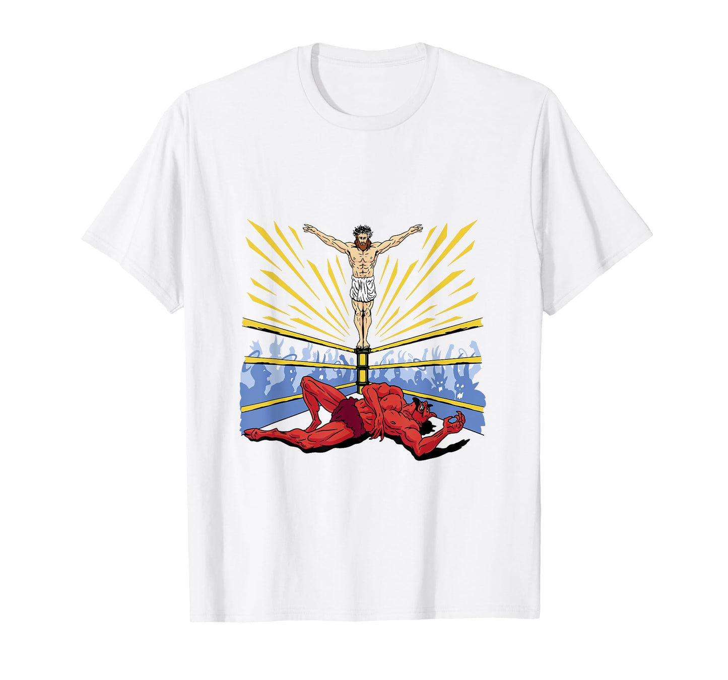 Jesus Wrestling Satan T-Shirt