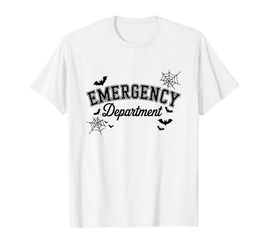 Emergency Department Halloween Nurse Spooky Autumn Fall T-Shirt