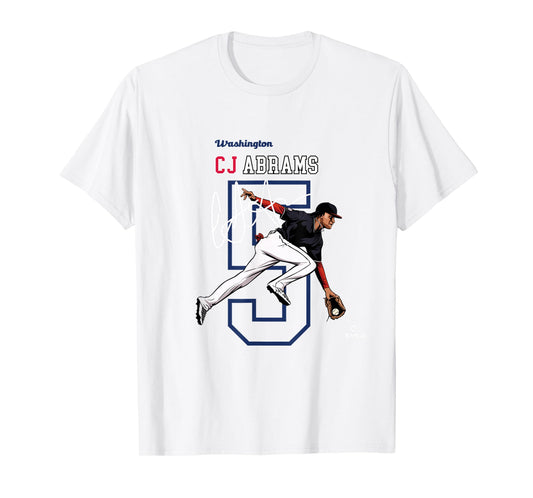 License Champs | Washington Baseball Fans | CJ Abrams MLBCJBRA3004 T-Shirt