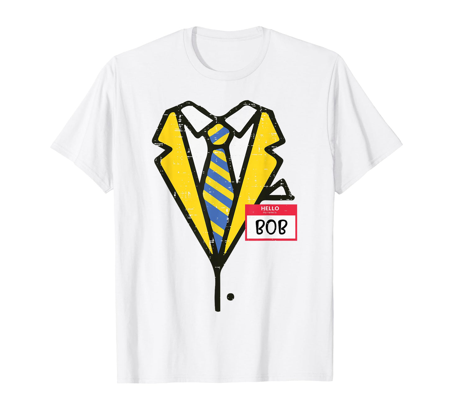 Halloween Tuxedo Hello My Name Bob Costume Boys Kids Men T-Shirt