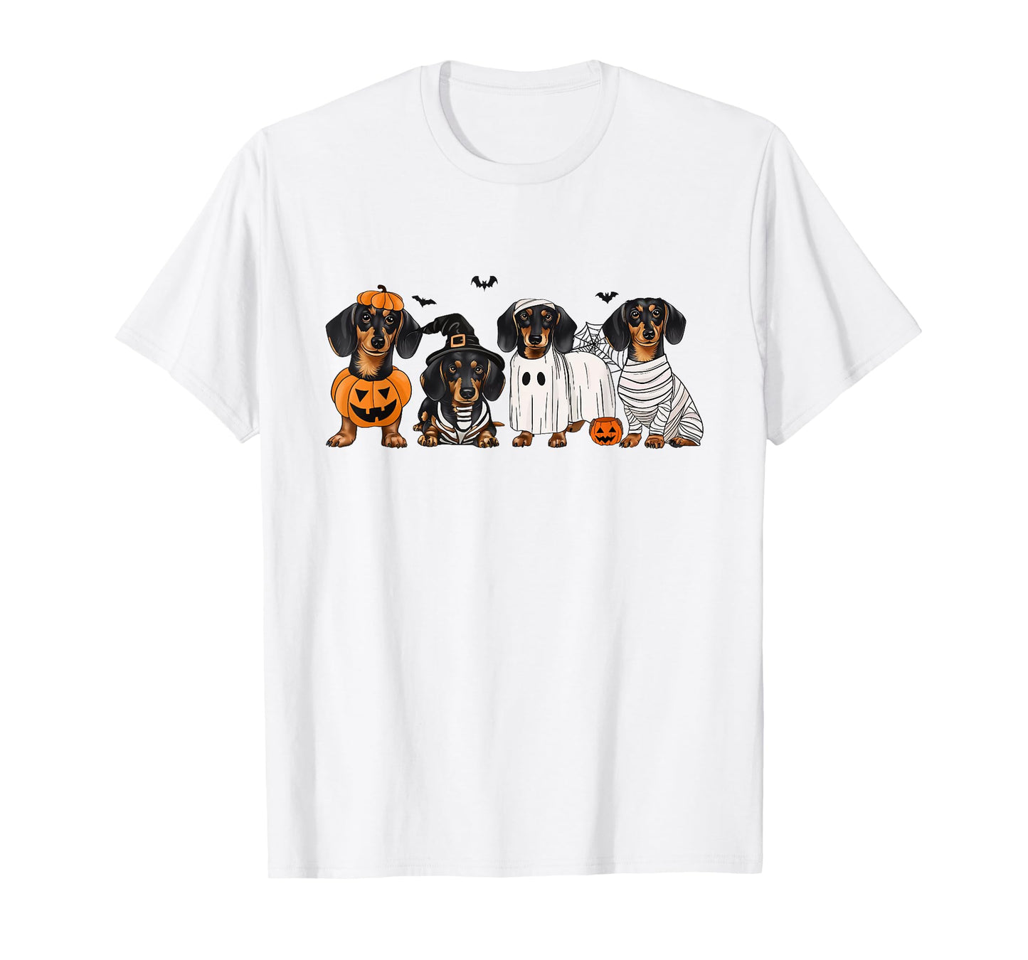 Weiner Dog Witch Happy Halloweenie Cute Halloween Dachshund T-Shirt