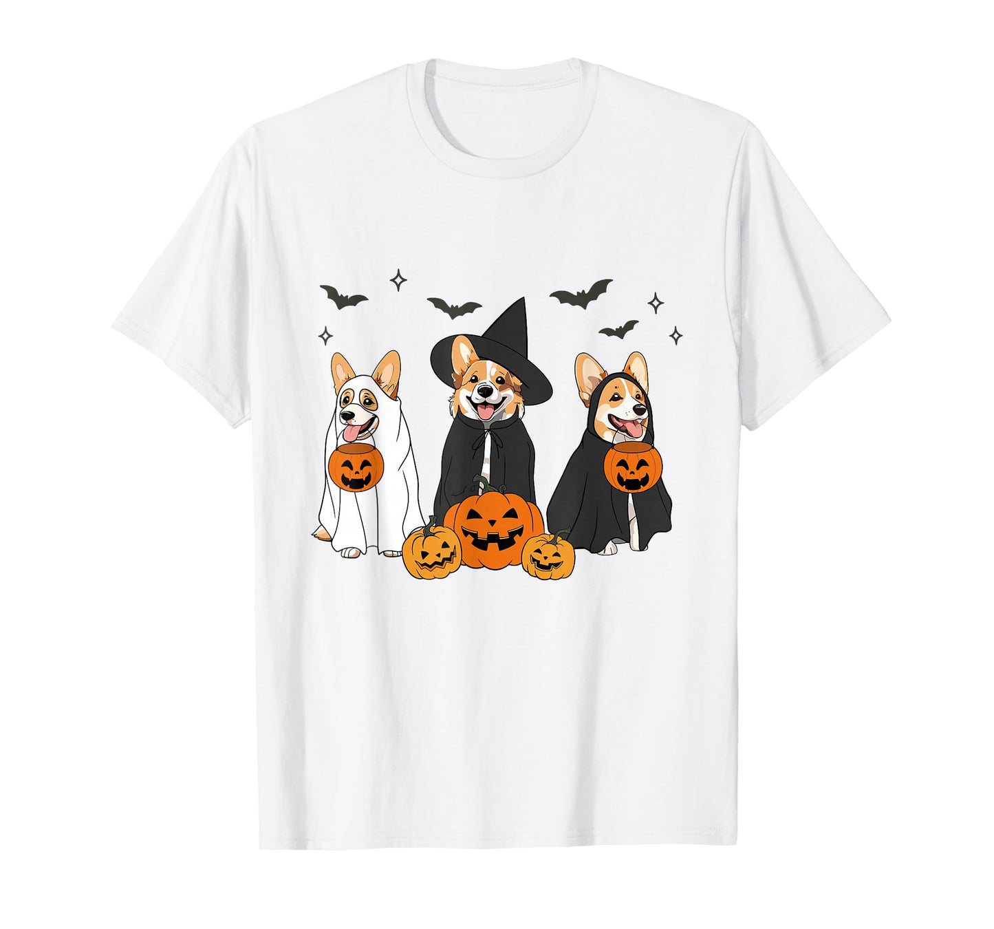 Witch Corgi Halloween Corgi Ghost Corgi Dog Mom Dog Lover T-Shirt