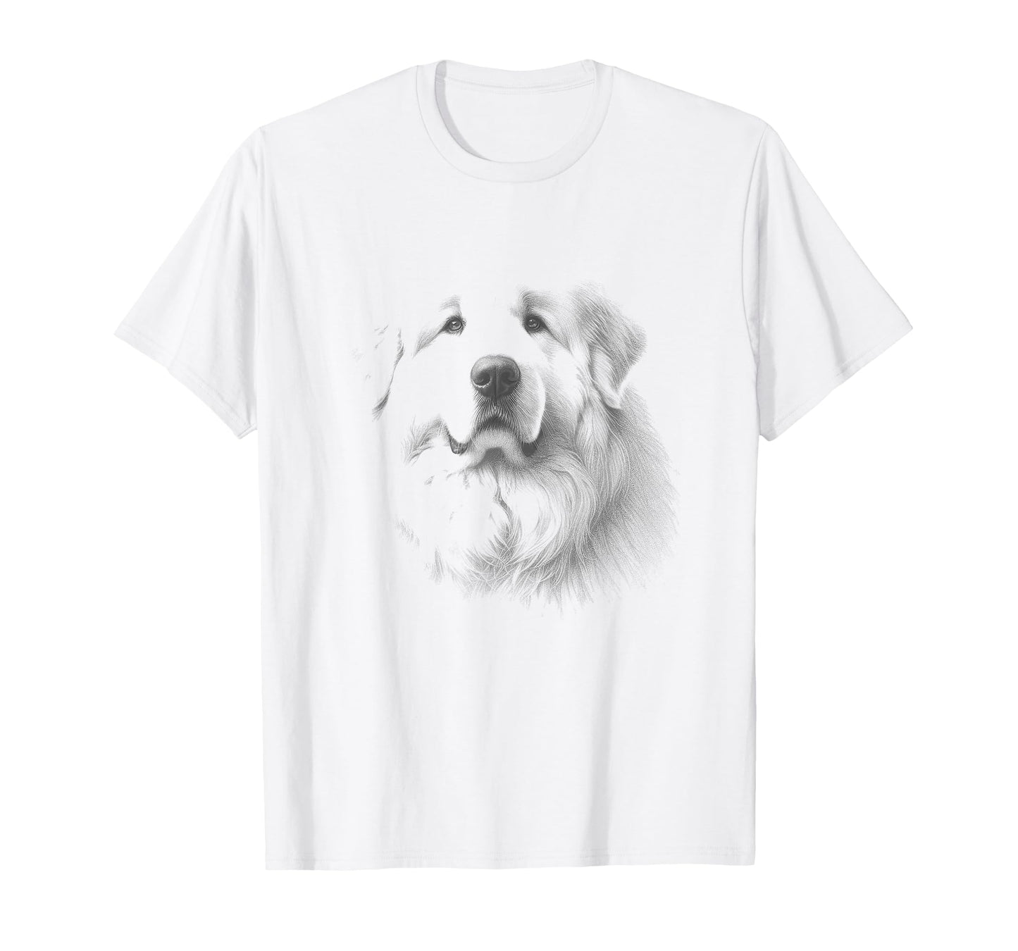 Vintage Great Pyrenees Sketch Art Design T-Shirt