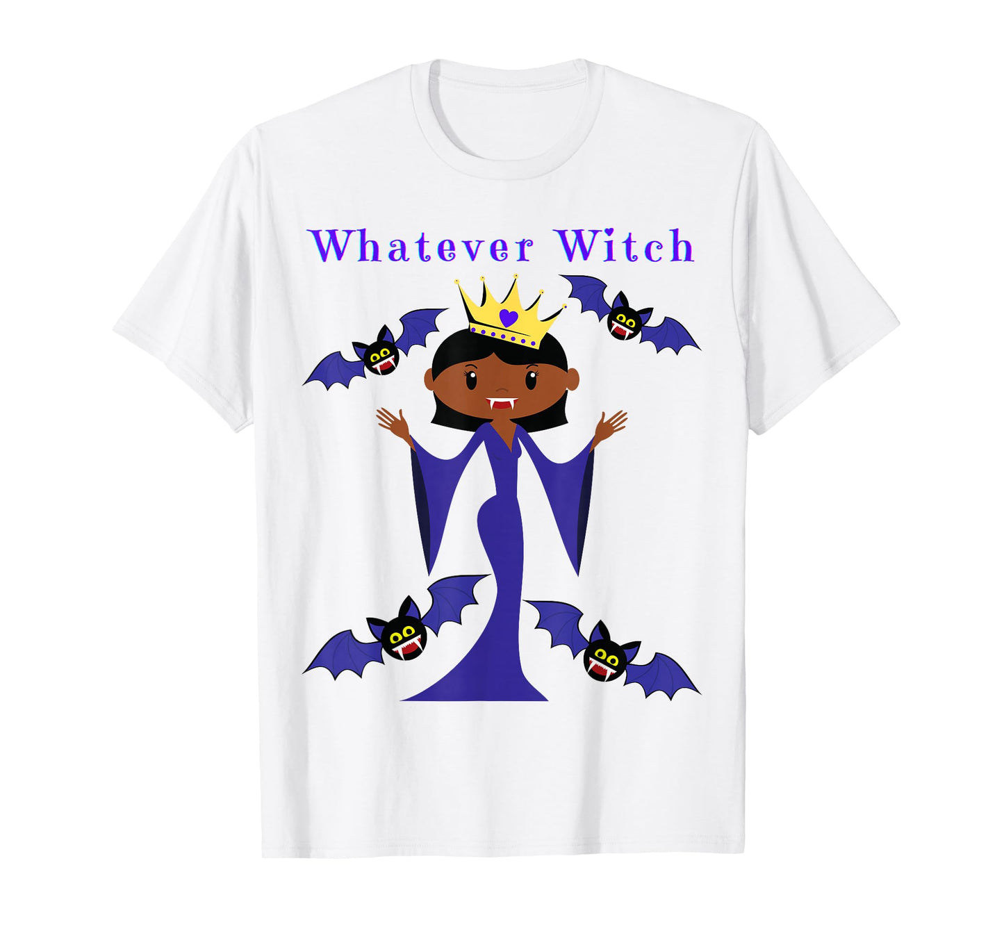 Funny Halloween Melanin Vampire Queen Black Whatever Witch T-Shirt