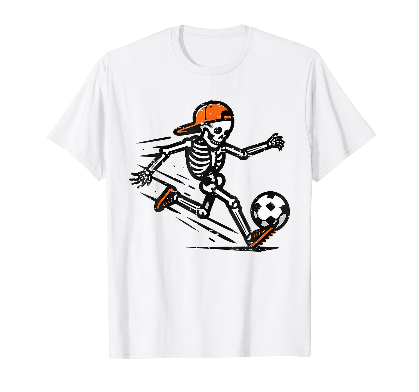 Funny Halloween Skeleton Soccer Football Men Boys Kids T-Shirt