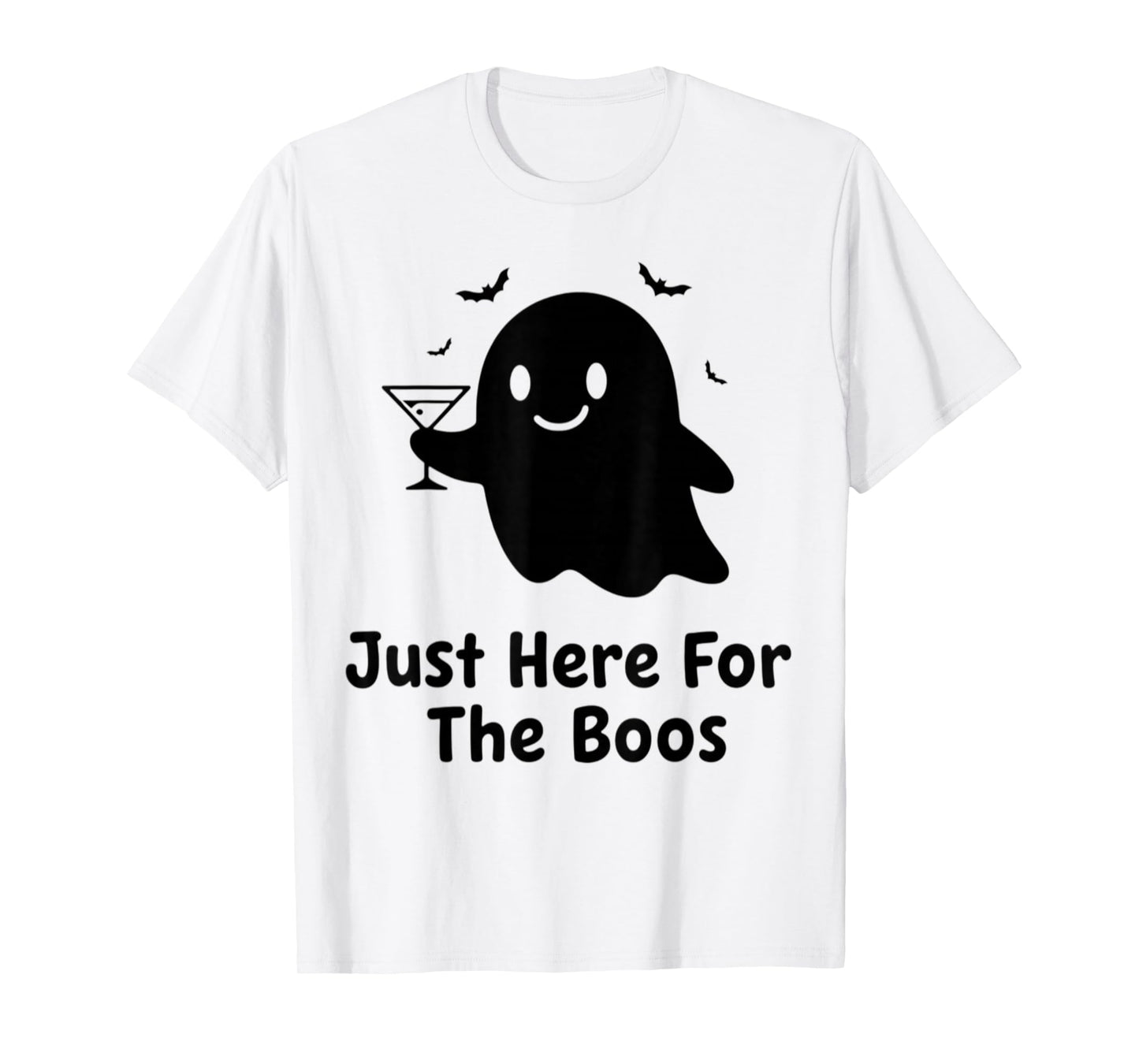 Just Here for The Boos Ghost Witch Hat Halloween Party T-Shirt