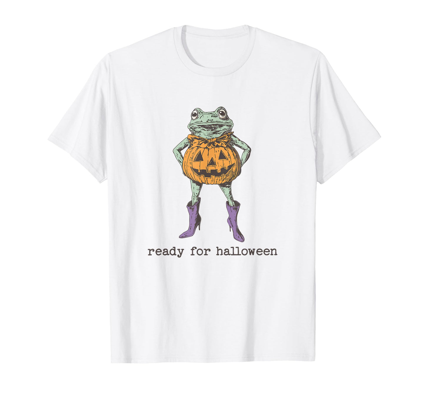 Ready for Halloween Frog Wizard Frog Witch Frog Meme Womens T-Shirt