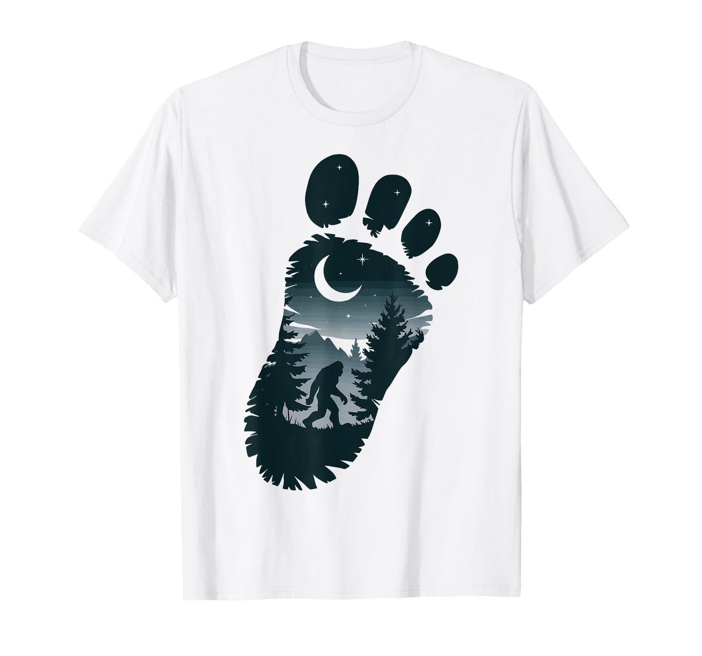 Bigfoot Footprint Mythology T-Shirt
