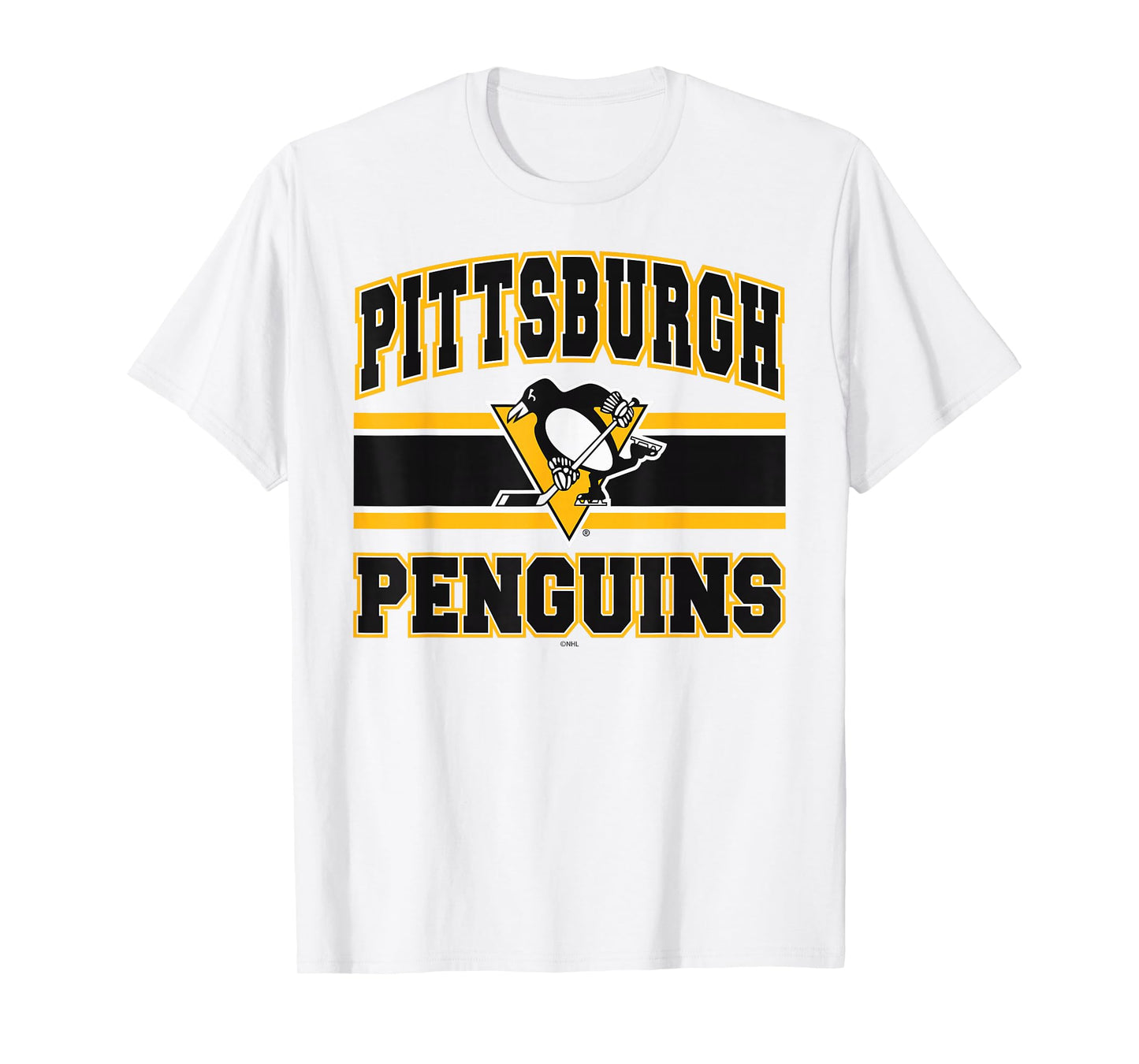 Pittsburgh Penguins Stripe Gray Officially Licensed T-Shirt