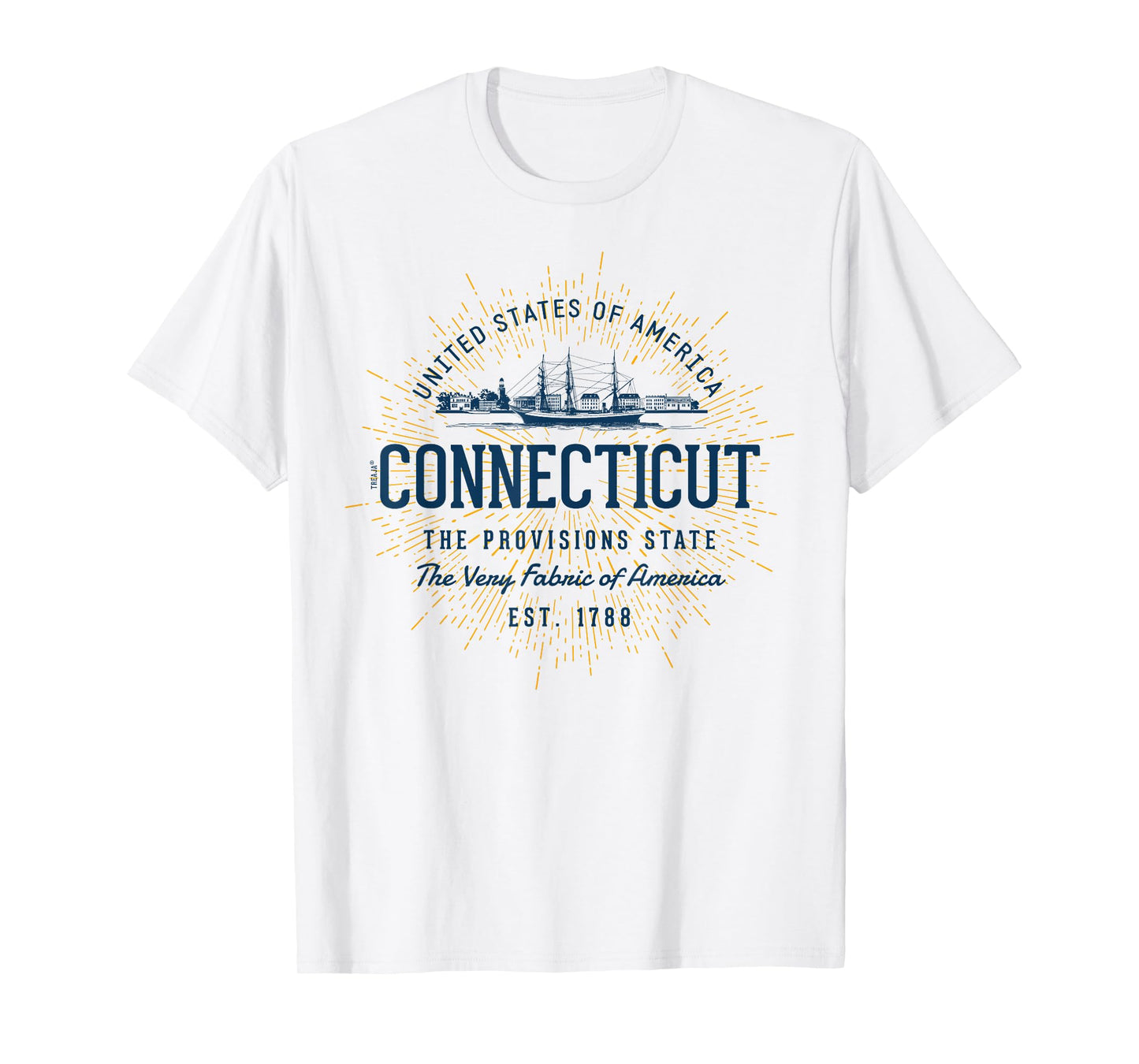 Vintage Styled State of Connecticut Retro T-Shirt