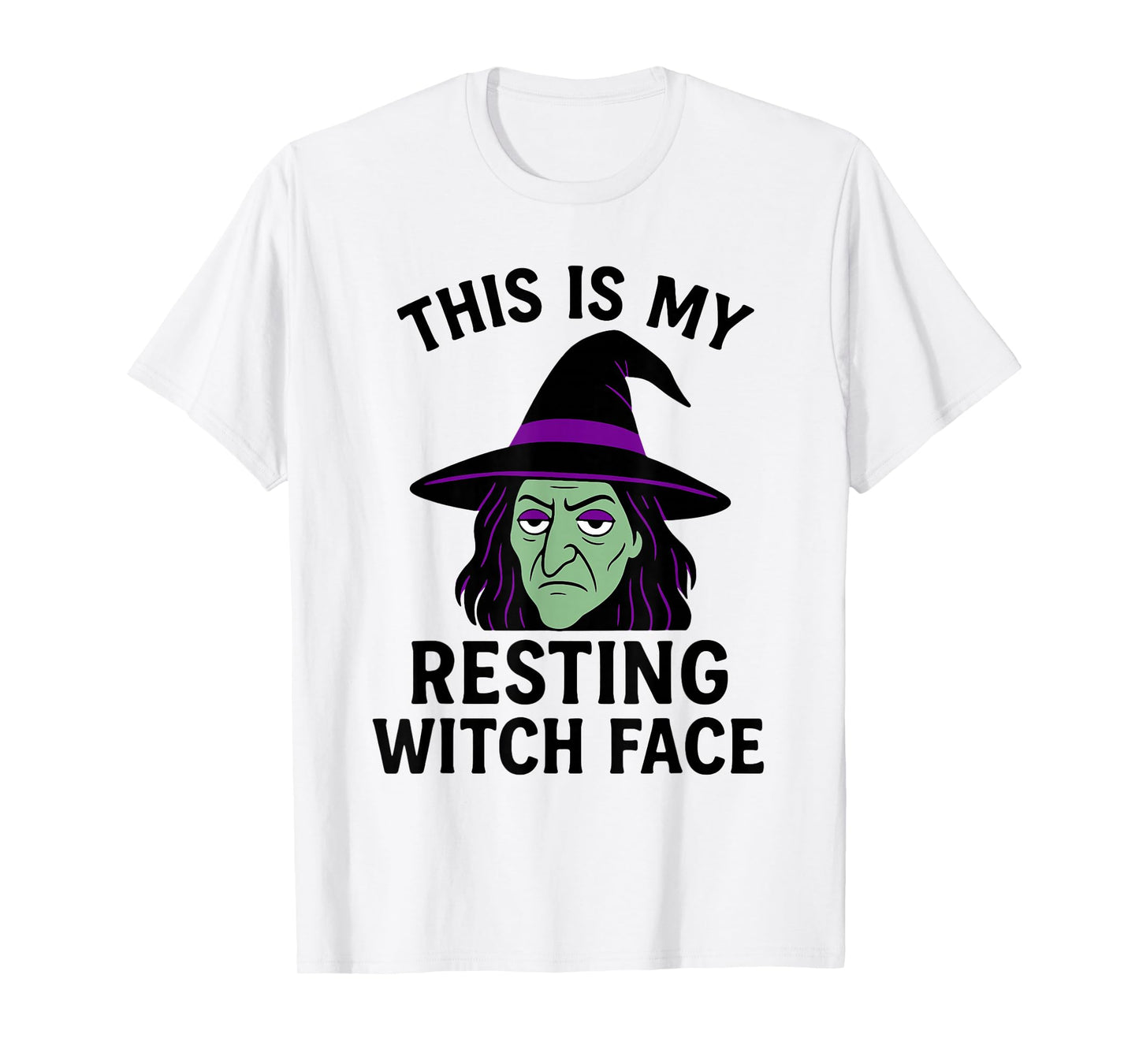 Resting Witch Face Funny Halloween Pun T-Shirt
