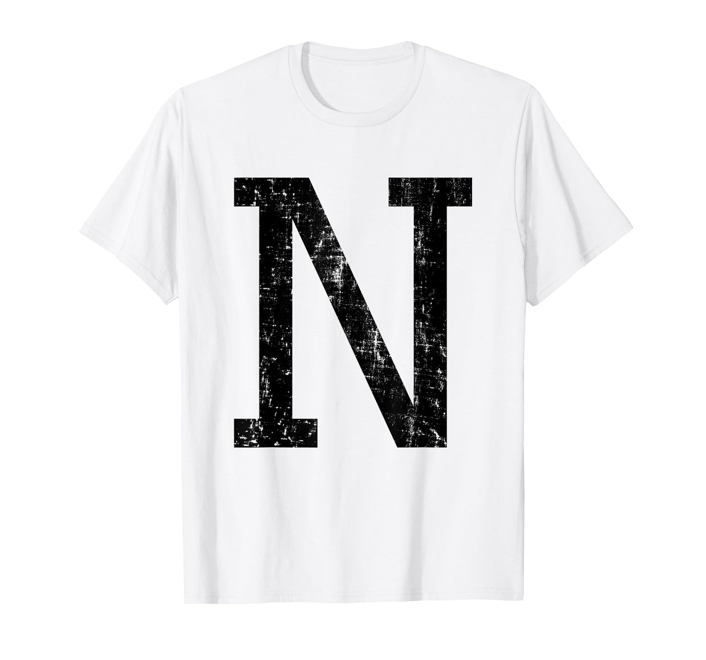 Letter N Capital Alphabet Initial School College Varsity T-Shirt