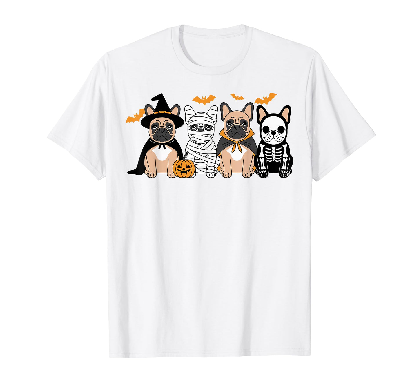 Mummy French Bulldog Halloween Funny Witch French Bulldog T-Shirt