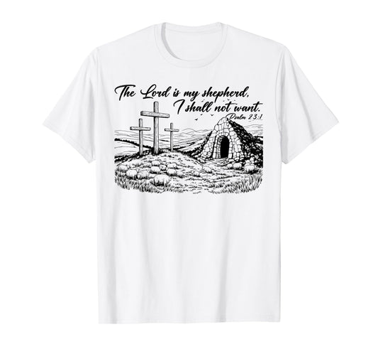 The Lord Is My Shepherd Jesus Christian Sheep Happy Easter T-Shirt