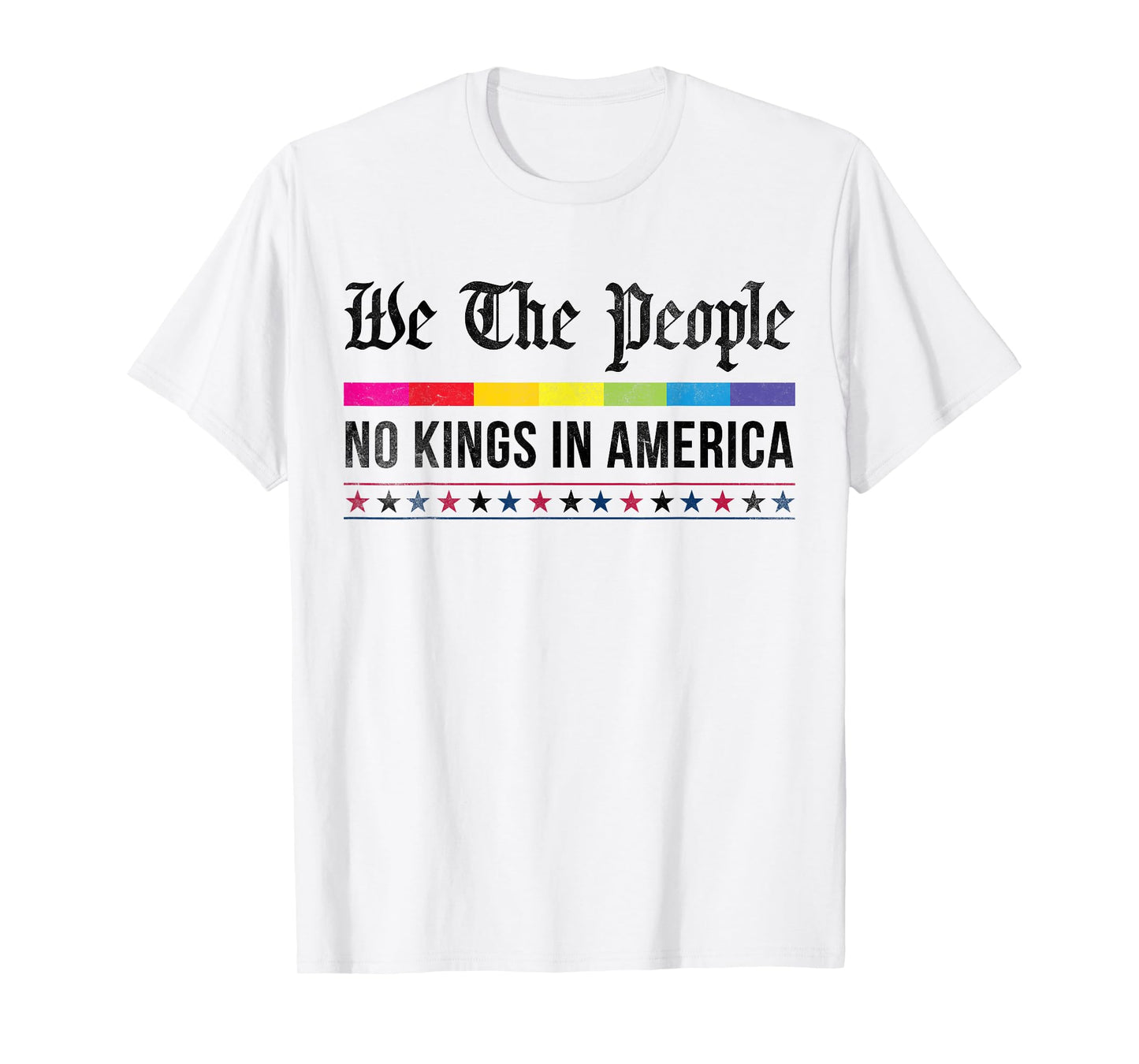 vintage No Kings in America We the People Patriotic USA T-Shirt