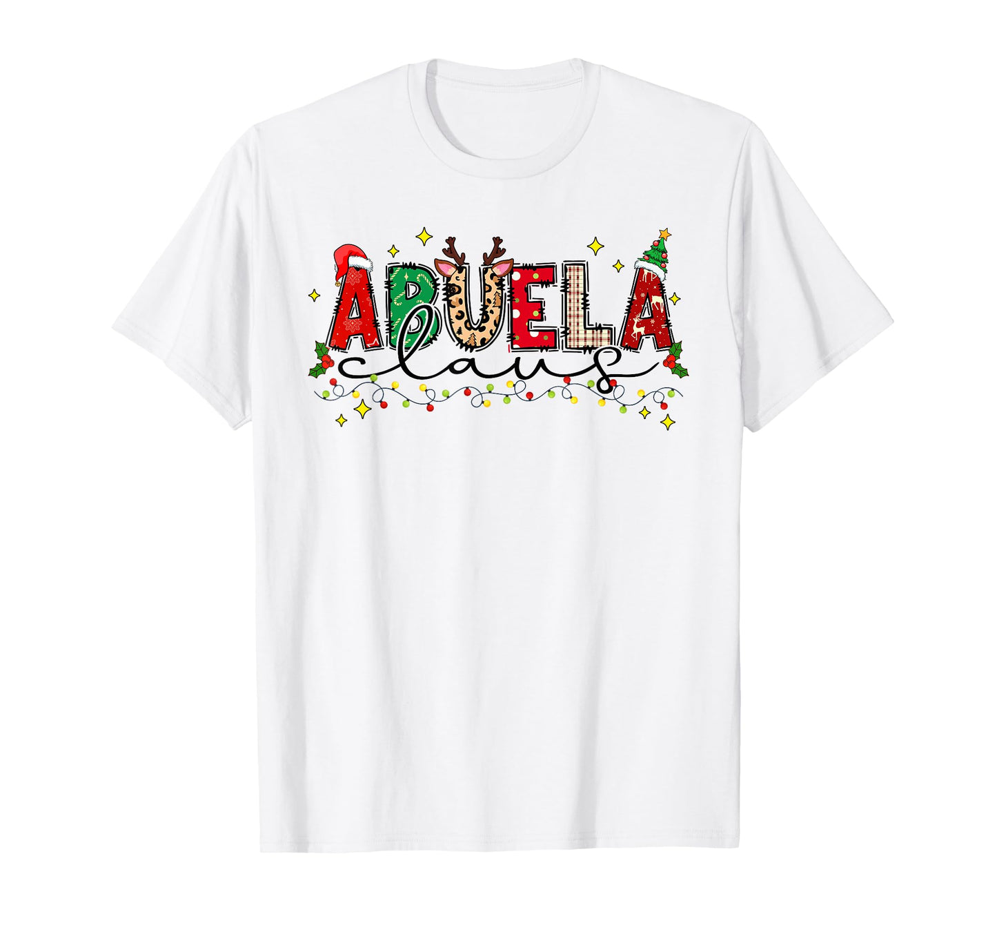 Abuela Claus Christmas Family Matching Pajamas Funny Xmas T-Shirt