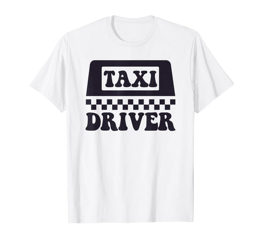 Yellow Taxi Costume Halloween Funny Taxi Driver Men T-Shirt