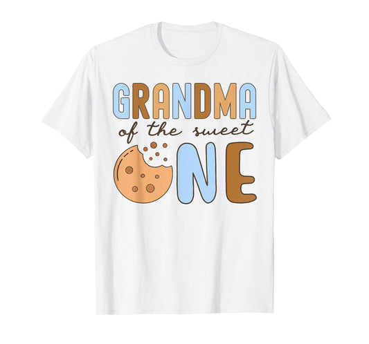 Grandma Of The Sweet One Cookies and Milk 1st Birthday T-Shirt
