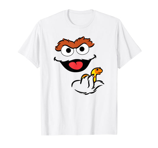 Sesame Street Oscar Holding Slimey Halloween Costume T-Shirt