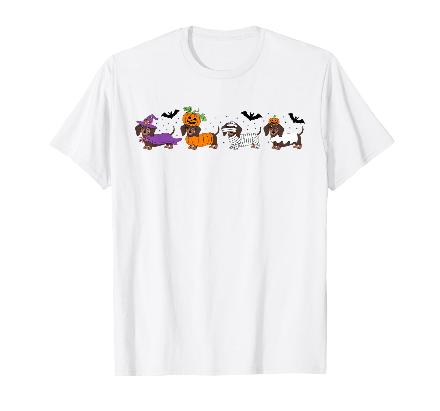 Weiner Dog Witch Happy Halloweenie Cute Halloween Dachshund T-Shirt