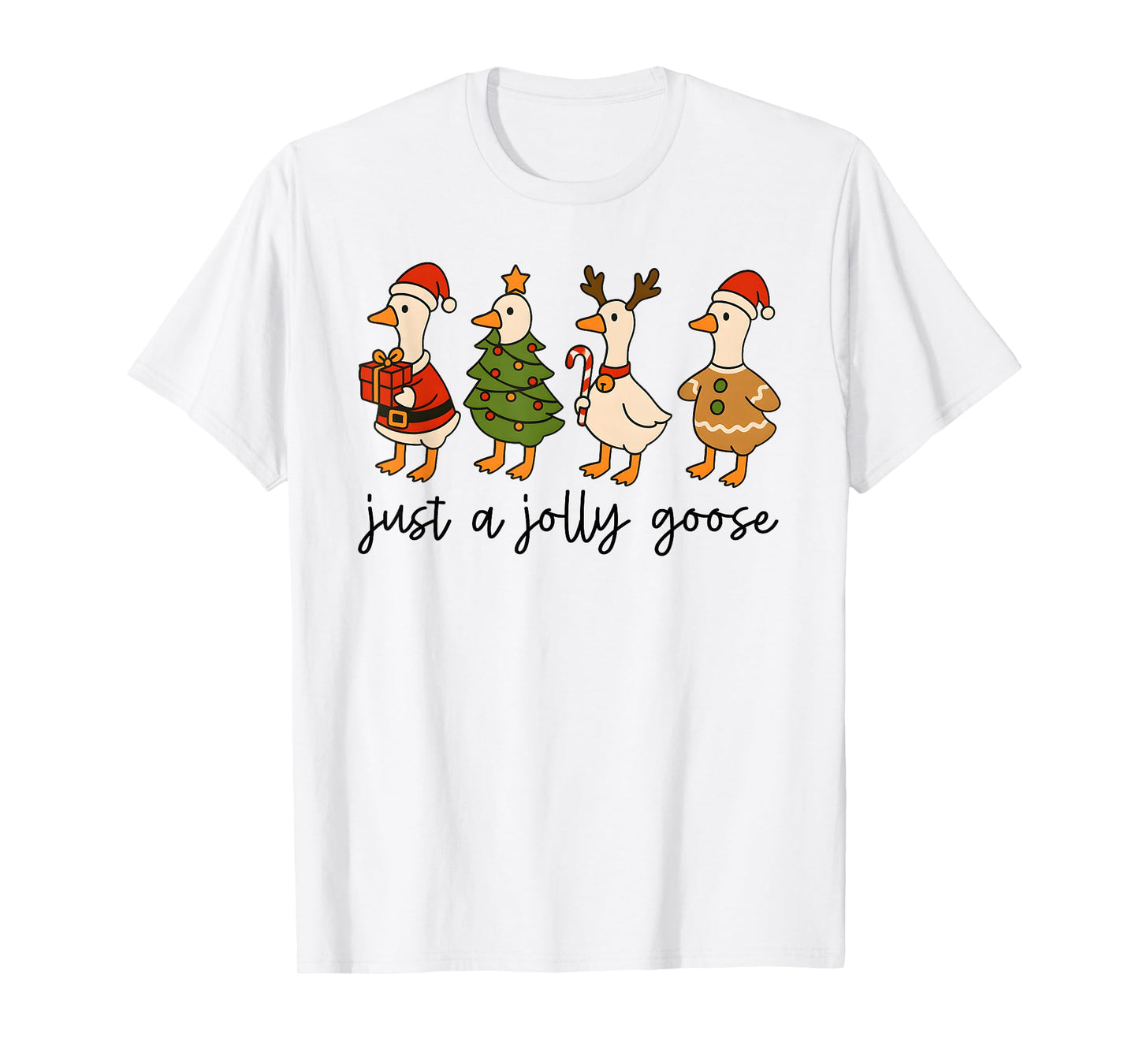 Christmas Goose Funny Just a Jolly Goose Shirt Xmas Kids Boy T-Shirt