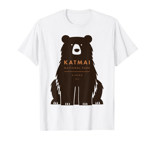 Katmai National Park Alaska Retro Vintage Bear T-Shirt