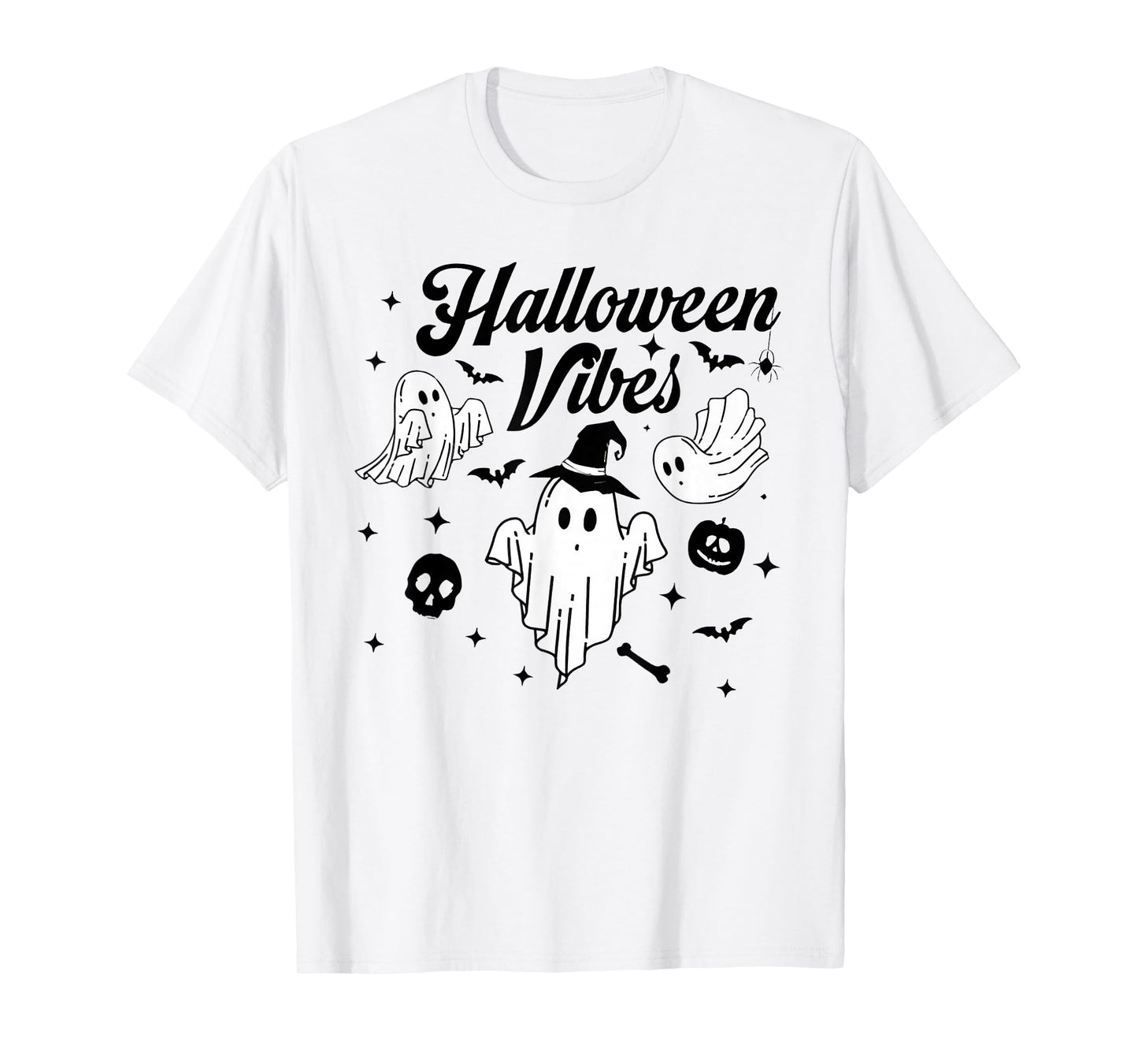 Halloween Vibes Spooky Season Pumpkin Witch T-Shirt