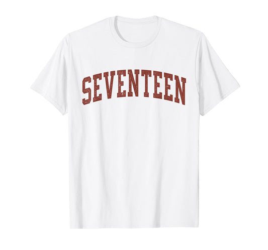 Seventeen Minimalist 17th Birthday Design 17-Year-Old T-Shirt